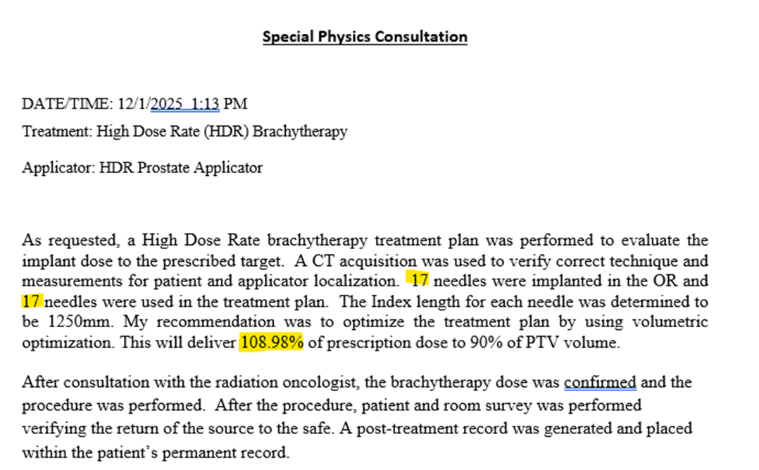 Special Physics Consultation